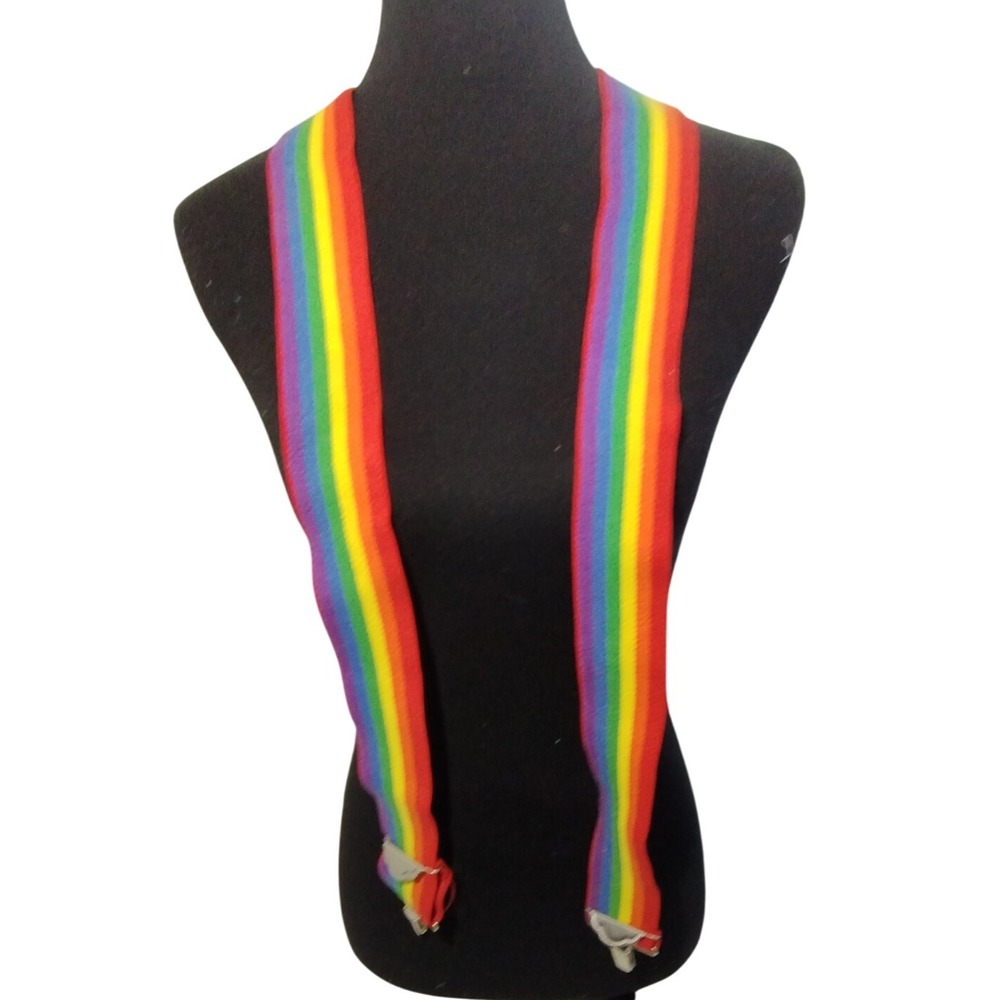 Rainbow Suspenders Colorful‎ Pride Parade Costume Novelty Braces